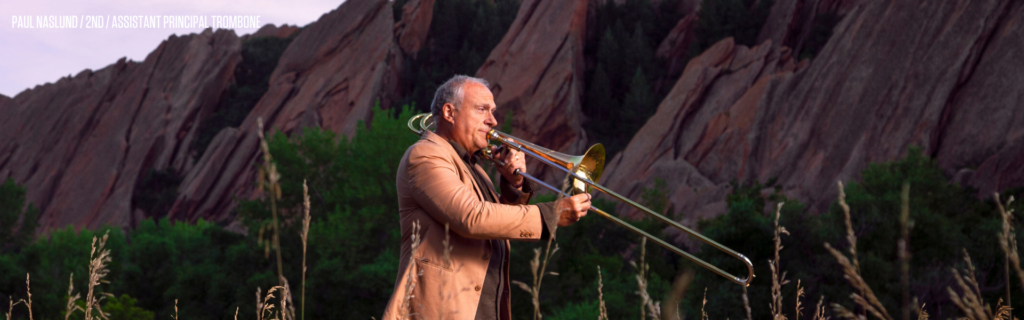 Photo of Paul Naslund playing the trumpet